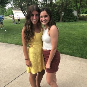 Yellow Lace Summer Dress